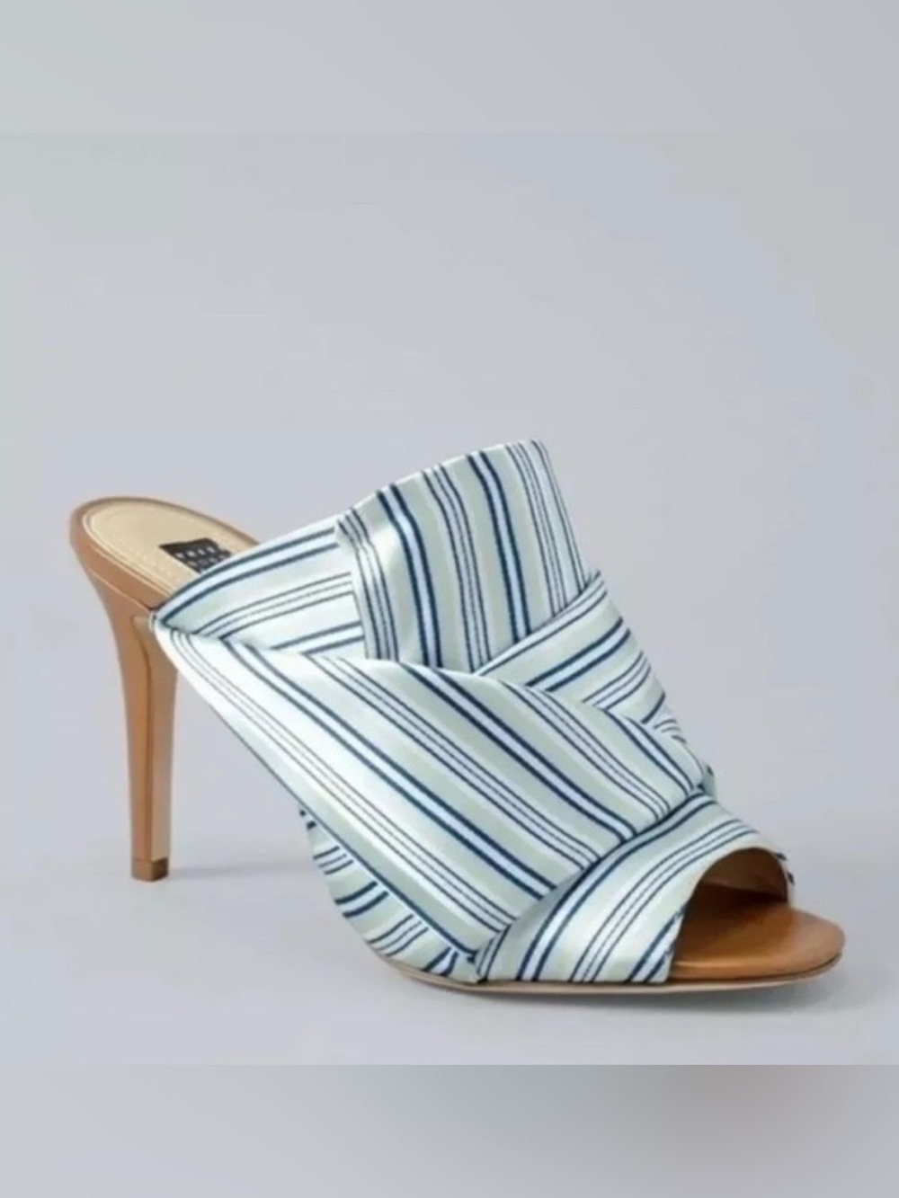 White House Black Market White House Gisele
Satin Slip On Mule Striped Sandals